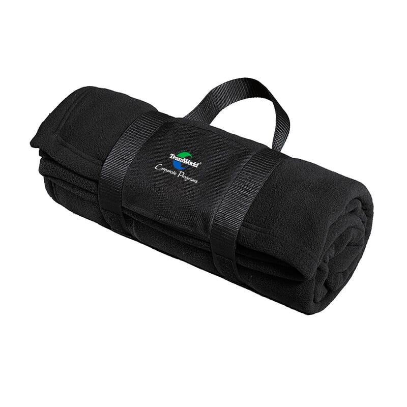 TeamWorld Port Authority Fleece Blanket with Carrying Strap