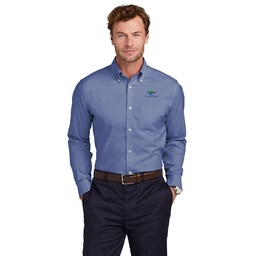 [101100861] TeamWorld Brooks Brothers Wrinkle-Free Stretch Pinpoint Shirt (XS, Cobalt Blue, Full Color)
