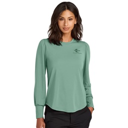 [101142176] TeamWorld Mercer+Mettle Women’s Stretch Jersey Long Sleeve Blouson Top